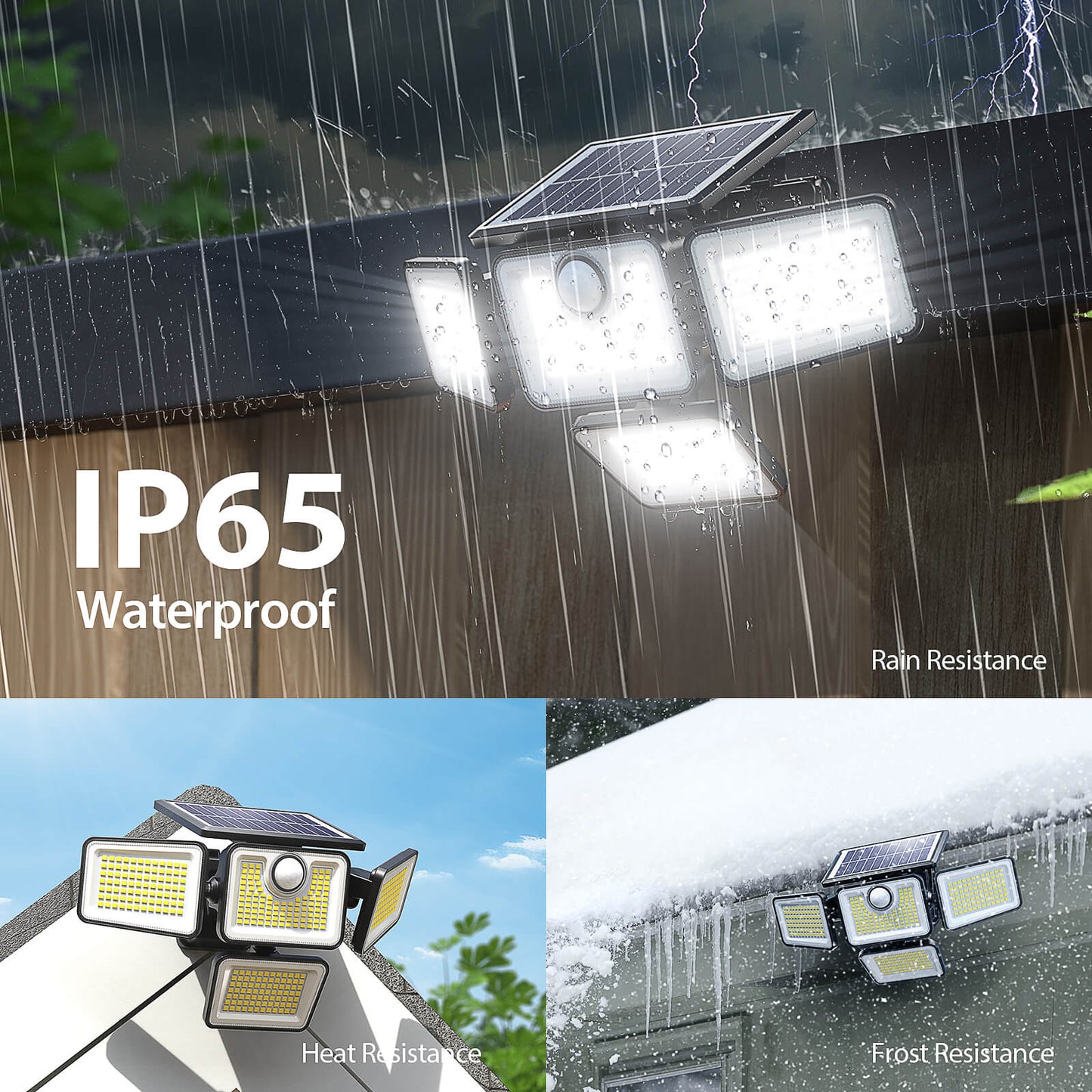 iMaihom Solar Outdoor Lights with 4 Heads